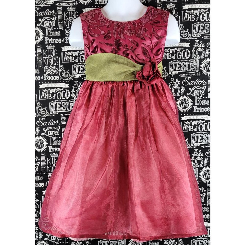 Little Girls Red Dress Size 5🤩